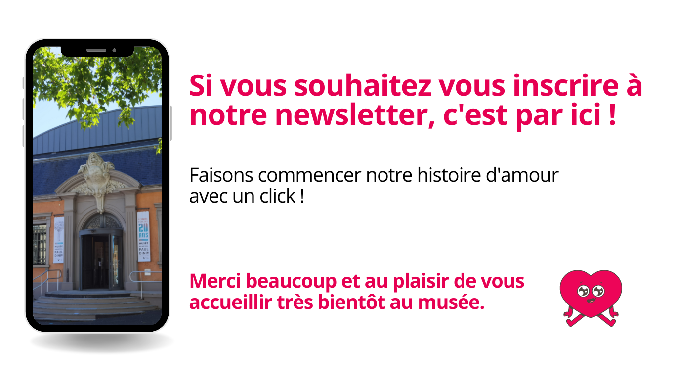 Petit message de bienvenue pour les usagers qui souhaitent s'inscrire à la newsletter du musée